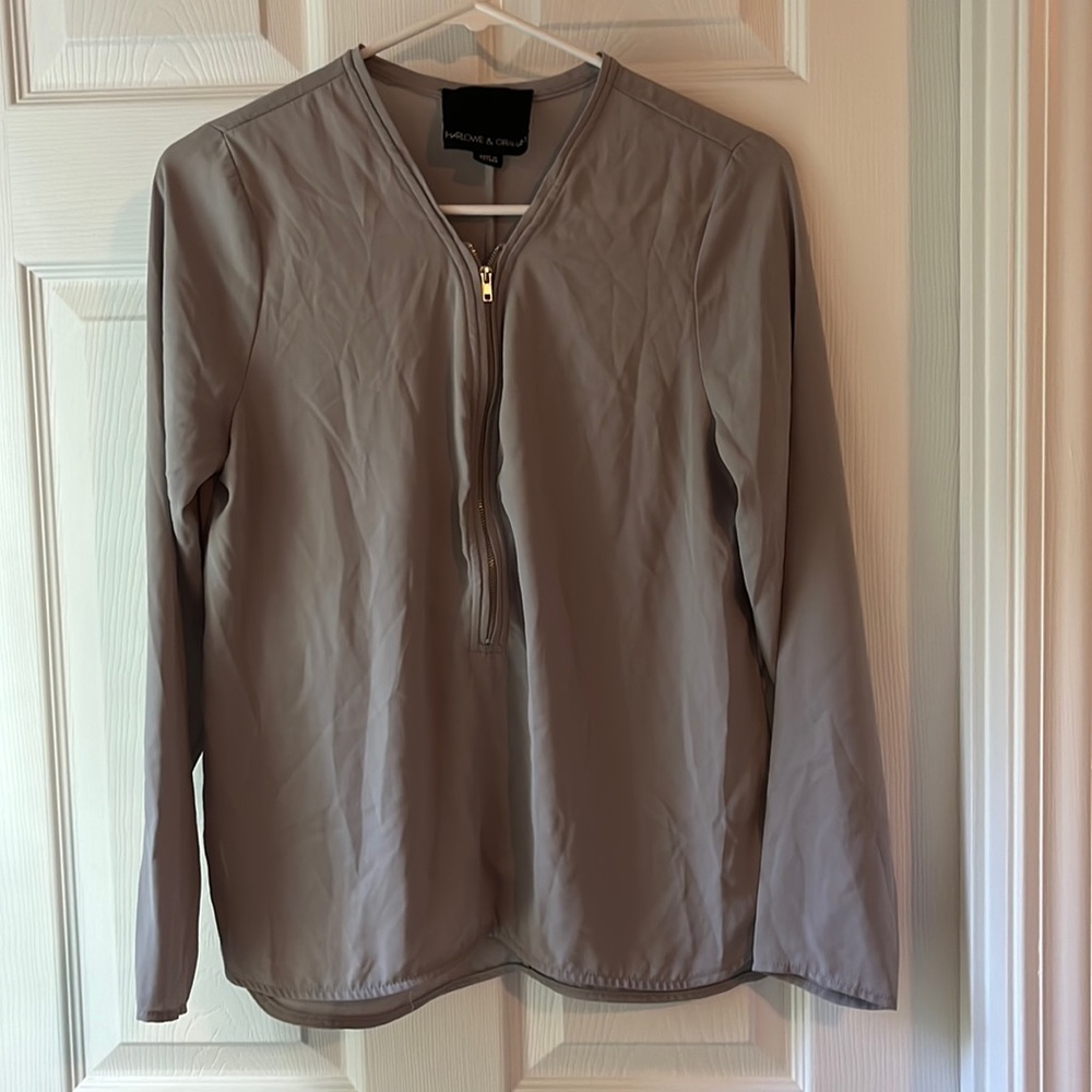 Harlow and Graham grey sheer top